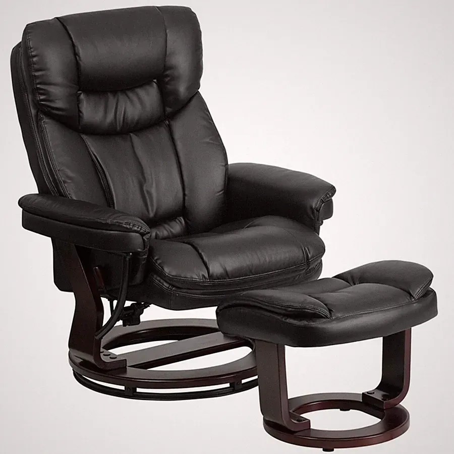 Flash Furniture Black Leather Recliner, Black - BT-7821-BK-GG