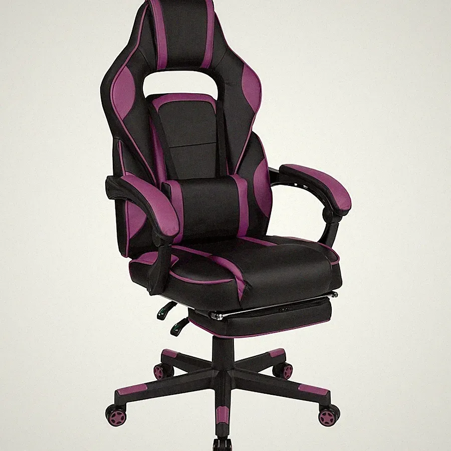 Flash Furniture Reclining Gaming Chair, Black/Purple - CH-00288-PR-GG