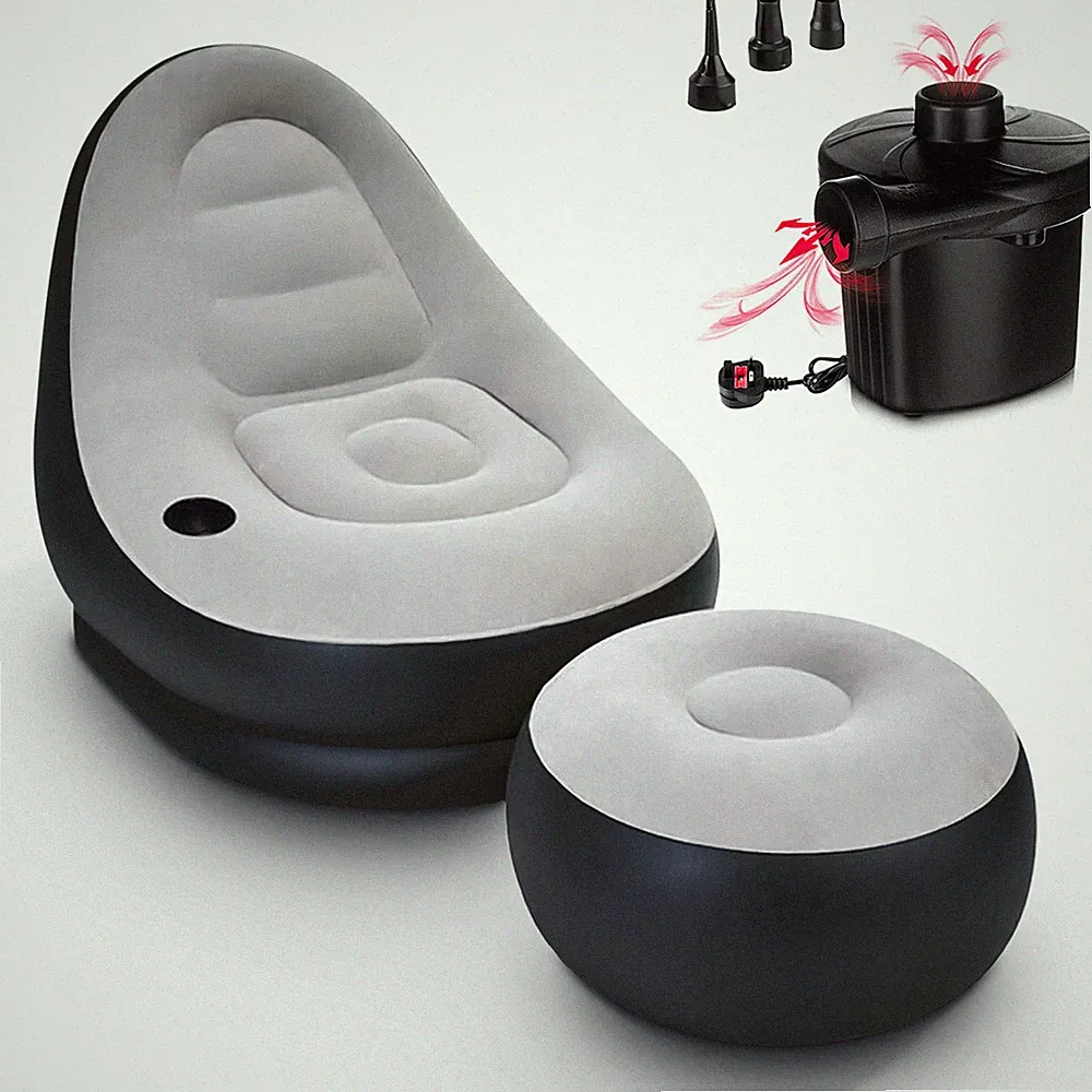 Jilong Deluxe Inflatable Lounger Ottoman Couch Foot Stool Seat Air Gaming Chair